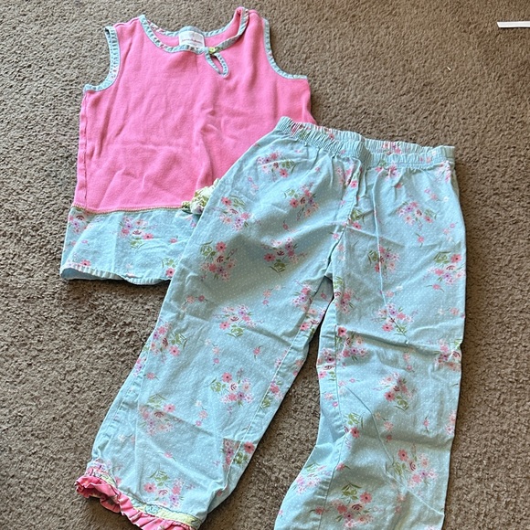 Hanna Andersson Other - Vintage Hanna Andersson Pink and Blue Floral Matching Set